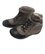 Jambu Boots Women 9M Star Brown Vegan Leather Faux Fur Lined Ankle All T... - $39.59 CAD