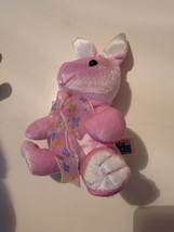 Kids of America Plush Pals Pink Easter Bunny 2002 Mini 6 Inch Velour Vintage - £13.81 GBP