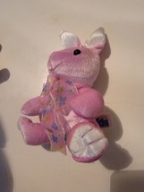 Kids of America Plush Pals Pink Easter Bunny 2002 Mini 6 Inch Velour Vin... - $17.64