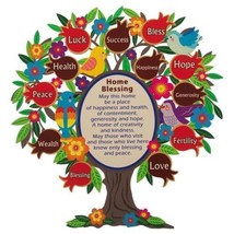 Wooden Tree of Life Wall Home Blessing Housewarming Gift 20x19 cm/7.8x7.4&quot; - £19.61 GBP