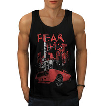 Wellcoda Fear America Art Car Mens Tank Top, Street Active Sports Shirt - £14.82 GBP+