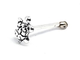 Tortoise Nose Stud Reptile 22g (0.6mm) 925 Sterling Silver Ball End  Jewelry tv1 - £3.90 GBP