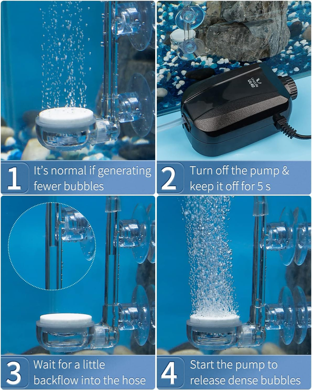Pawfly Aquarium Air Stone Disc, 0.9 Inch Tiny Fish Tank Air Stone Kit Ultra-High Item image 3
