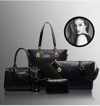 Shoulder Crossbody Bags for Women New PU Leather Bag Handbags 6-piece Set Large  - £59.03 GBP