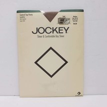 Jockey Day Sheer Control Top Sandalfoot Pantyhose Sand Size Medium NIP Vintage - £8.22 GBP