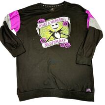 Disney Tim Burtons The Nightmare Before Christmas Graphic Sweatshirt Bla... - $14.40