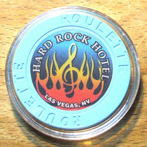 (1) Hard Rock Casino ROULETTE Chip - Blue - LAS VEGAS, Nevada - Yellow F... - $8.95