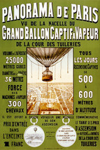 Vintage French POSTER.Paris Hot Balloon.Room Decor.Interior design.587 - £14.24 GBP+