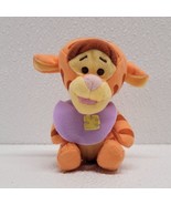 Winnie The Pooh Baby Tigger With Purple Bib 4&quot; Mini Plush - $29.60