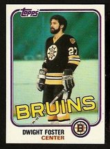 Boston Bruins Dwight Foster 1981 Topps Hockey Card #67 Nr Mt - £0.39 GBP