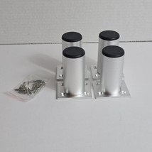 4 pack of Adjustable 3.15 Inch Metal Replacement Feet Furniture Sofa Legs - £8.65 GBP