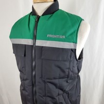 Frontier Airlines Puffer Insulated Vest Sleeveless Jacket Small Zip Refl... - £25.13 GBP