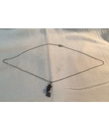 Silver Tone Necklace Garnet &amp; Celtic Charm - $13.02 CAD