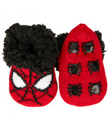 Spider-Man Face Kid&#39;s Fuzzy Slippers Red - £11.95 GBP