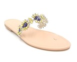 Vigo Fiore Women Embellished Slide Sandals Aurora Size US 8.5 Yellow Rhi... - £19.78 GBP