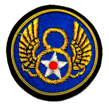 US Army Air Corps 8th Air Force Gold Bullion Badge. CP MADE Excellent Quality - £18.87 GBP