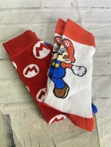 Nintendo Super Mario Mens Crew Socks 2 Pairs Shoe Size 8-12 Sock Size 10... - £15.83 GBP