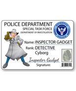 INSPECTOR GADGET CYBORG DETECTIVE NAME BADGE HALLOWEEN COSTUME MAGNET FA... - $312.44 MXN