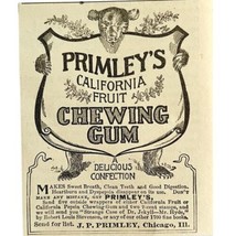 Primley&#39;s California Fruit Gum 1894 Advertisement Victorian Candy ADBN1LL - £16.17 GBP