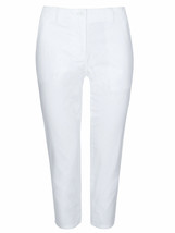 Ladies NEW EX M&amp;S WHITE Cotton Rich Cropped Trousers - Plus Size 22 - £17.31 GBP