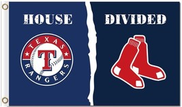 Texas Rangers and Boston Red Sox Divided Flag 3x5ft - £12.57 GBP