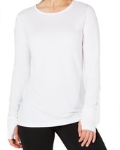 allbrand365 designer Womens Crochet Back Long Sleeve Top Size 2XL Color White - £21.67 GBP