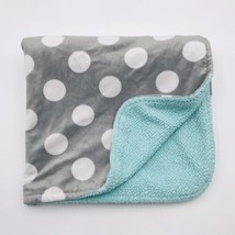 Garanimals Circles Baby Blanket Gray White Aqua Dots Sherpa - $29.99