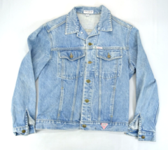 Vintage GUESS Georges Marciano USA 80s 90s Denim Jean Trucker Jacket Size M - $37.95