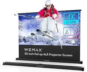 50 Inch Alr Portable Projector Screen, Small Mobile Tabletop Ambient Light Rejec - £231.96 GBP