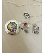 Disney Beauty and The Beast Necklace with Locket. Rose Charm Theme. NEW - €13,81 EUR