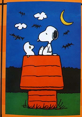 Peanuts Snoopy & Woodstock The Ghost Halloween One Sided Garden Flag,12"w X 18"l - $35.59