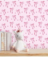 Peel and Stick Wallpaper, 17.3 Inch x 6.5 Feet, Bow and Love Design Self... - €14,54 EUR