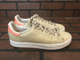 Stan Smith Adidas Beige/Pink Leather Sneakers Size 5.5 - £21.78 GBP