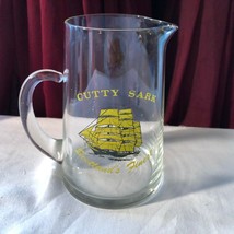 Vintage Cutty Sark Clear Glass Water Pitcher Mint - $7.99