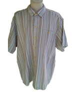 Tommy Bahama Short Sleeve Shirt Mens XL X Green Stripe Linen Blend Beach... - $346.86 MXN