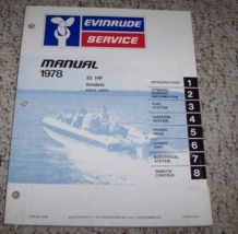 1978 Evinrude 55 HP Fuoribordo Motore Negozio Servizio Manuale OEM 5396 55874 - £47.95 GBP