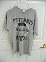 EZ Tennis EST 1987 Gainesville Florida Gray T Shirt Mens Large 90% Cotton - $8.49