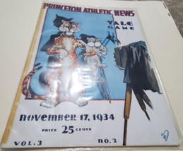FOOTBALL Princeton Athletic News vs Yale GAME Vol.3 Official Program Nov 17 1934 - £5.47 GBP