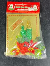 Vintage Christmas Candle Spray Gift Card Decoration Unused  by Commodore - $9.89