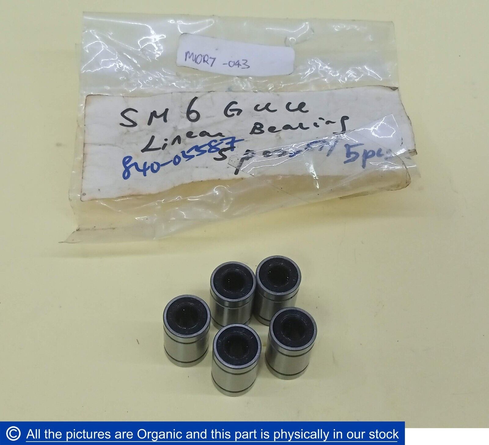 SM6GUU 6mm Slide Bushing SM Type SM6 GUU Linear Bearing 840-05587 Lot of 5 - $279.00