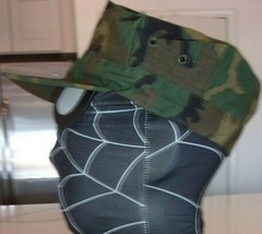 MARINE CORP USMC WOODLAND BDU UTILITY CAP COVER HAT 8 POINT EGA XL EXTRA... - $32.39