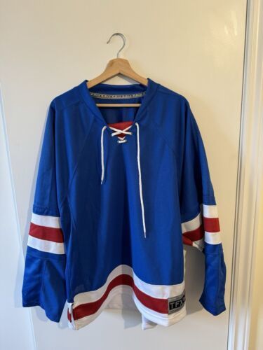 Da Uomo Grande #28 New York Rangers Stile TFX Stringata Hockey Jersey - $37.06
