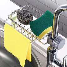 Stainless Steel Kitchen Faucet Sponge and Soap Holder Caddy - £11.94 GBP