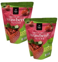 2 Packs Member&#39;s Mark Freeze Dried Strawberry Slices 3 oz Bag - FREE SHIPING - £12.10 GBP