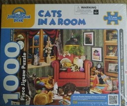 JoyMountain Peak &quot;Cats In A Room&quot; 1000 Piece Jigsaw Puzzle Brand New EXC... - $24.75