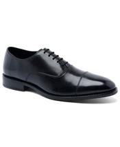 Anthony Veer Men Cap Toe Lace Up Derby Oxfords Clinton Black Leather - £49.79 GBP