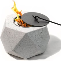 Concrete Smores Maker, Smokeless Mini Fire Pits, Tabletop Fire Pit - Portable - £35.83 GBP