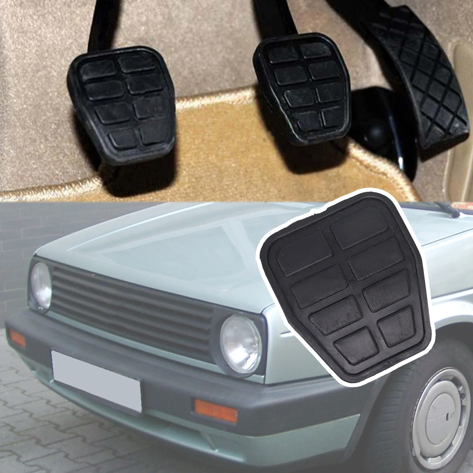 Rubber Brake Clutch Foot Pedal Pad For VW Golf 2 MK2 MK3 1E 1983 1984 - ... - $7.93