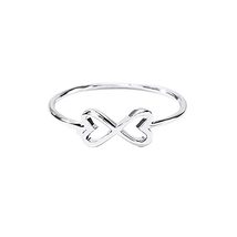 Infinity ring,heart ring,heart infinity ring,gift for her,sterling silver,promis - £17.42 GBP