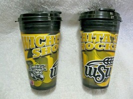 Wichita State Shockers Officially Licensed Collegiate 16oz Spirit Travel Cups!!! - £15.80 GBP